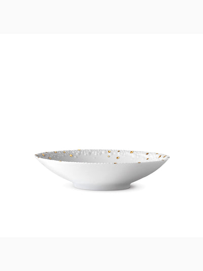 Haas Mojave Soup Plate, White + Gold, L'Objet (3)