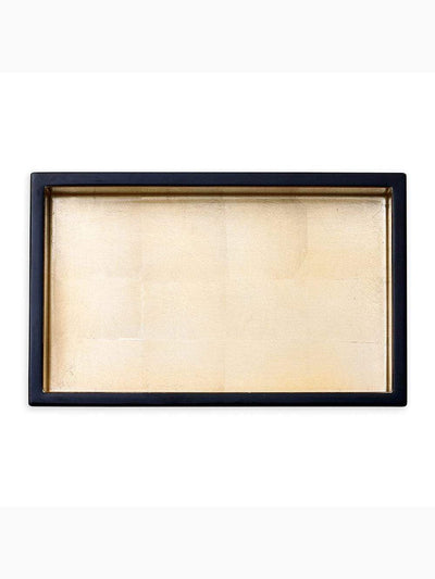 Lacquer Guest Towel Napkin Holder, Black & Gold, Caspari (2)