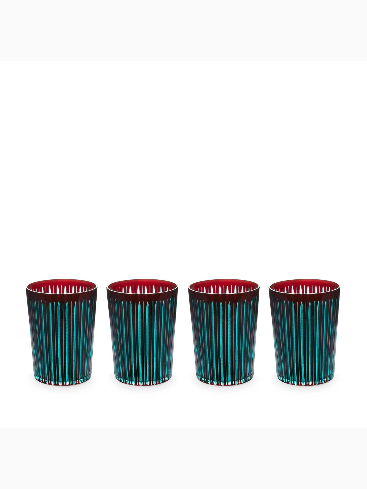 Prism Highball Glasses Set of 4, Bordeaux, L'Objet