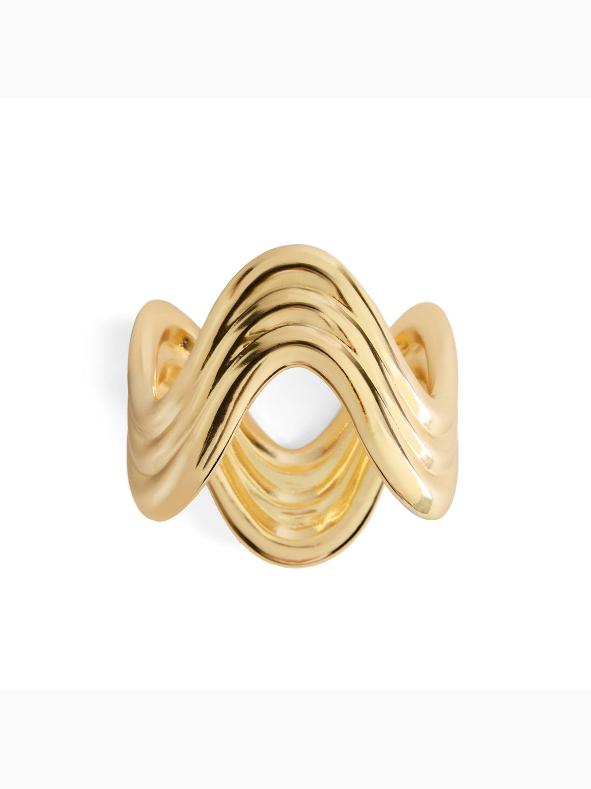Ripple Napkin Rings Set of 4, Gold, L'Objet (5)