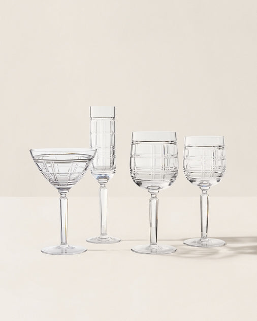 Hudson Plaid Champagne Flute, Clear, Ralph Lauren Home (3)