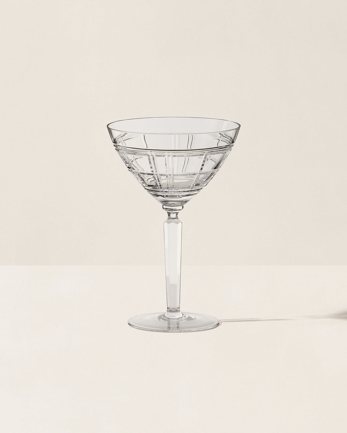 Hudson Plaid Martini Glass, Clear, Ralph Lauren Home