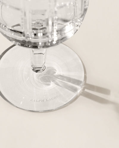 Hudson Plaid Beverage Glass, Clear, Ralph Lauren Home (2)