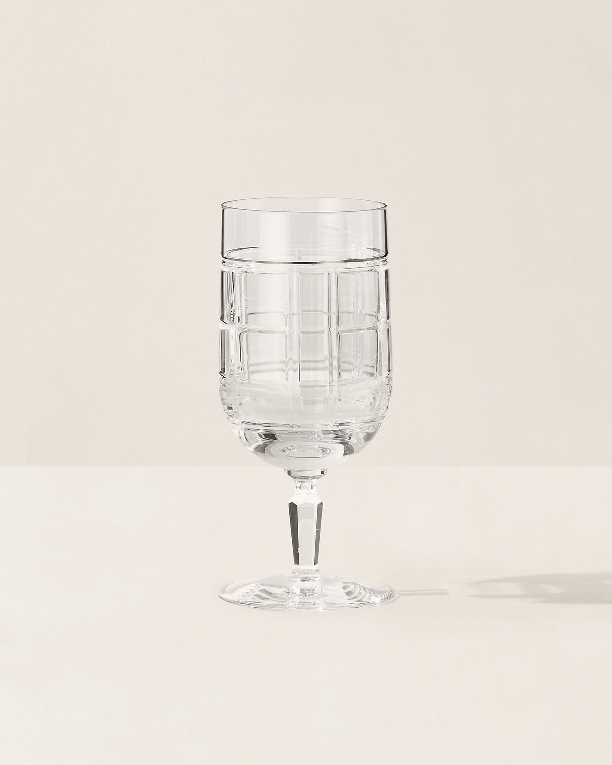 Hudson Plaid Beverage Glass, Clear, Ralph Lauren Home