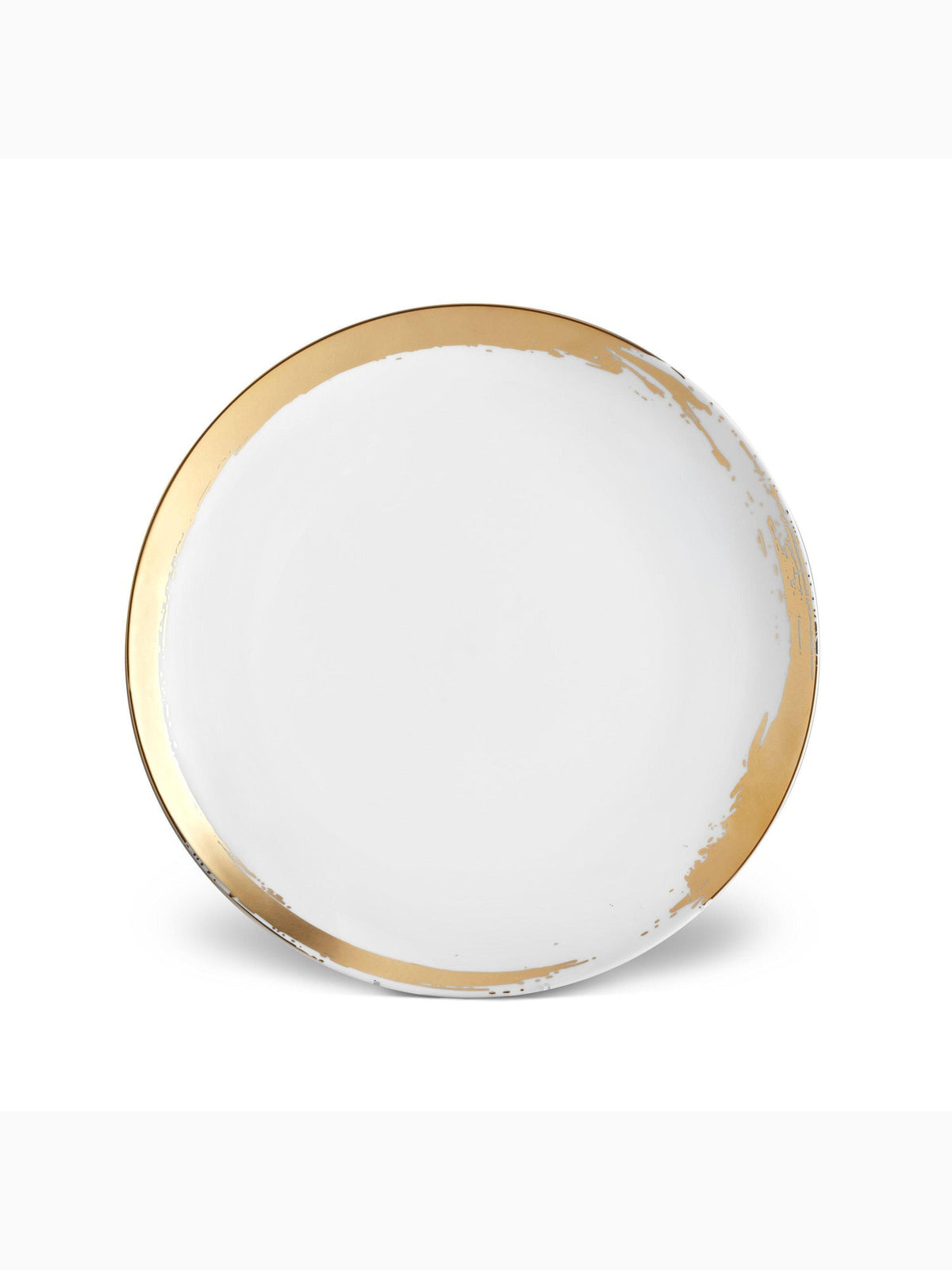 Zen Dinner Plate, White + Gold, L'Objet